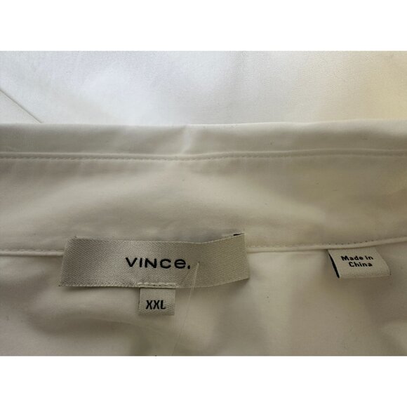 Vince White Button-Up Collared Blouse w/Long Sleeves Size XXL - Picture 7 of 9
